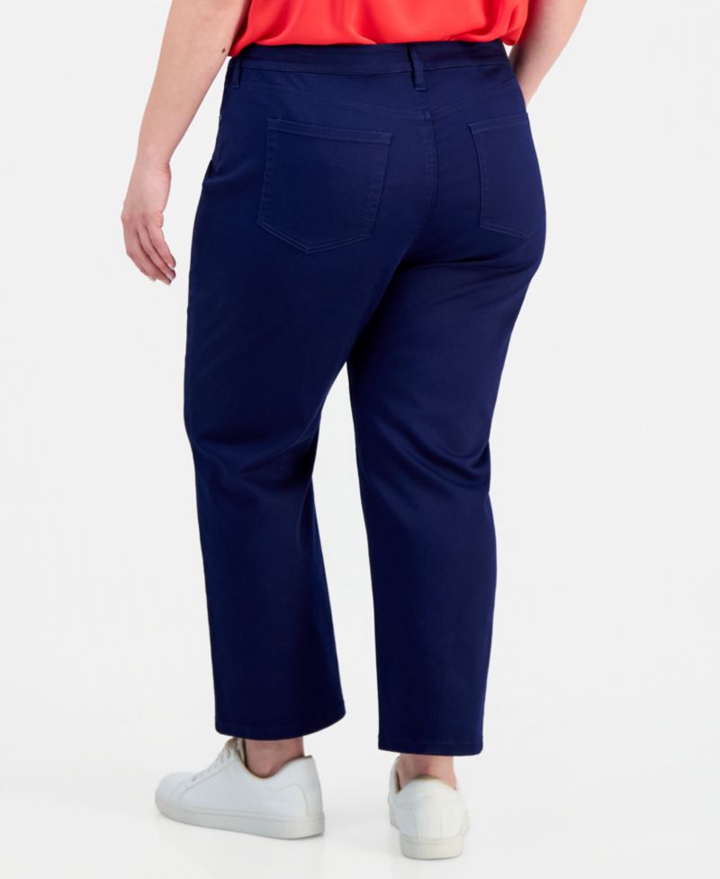 Plus Size Lexington High Rise Crop Straight Leg Jeans