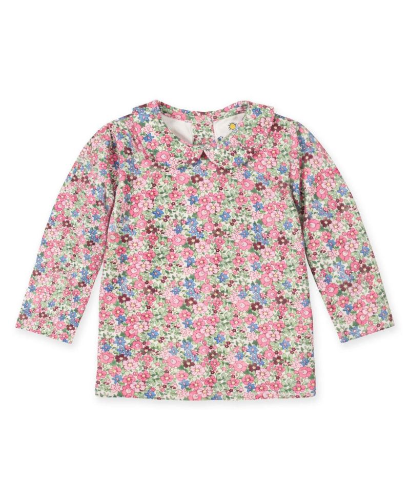 Girls Floral Knit Long Sleeve Blouse 4-6X