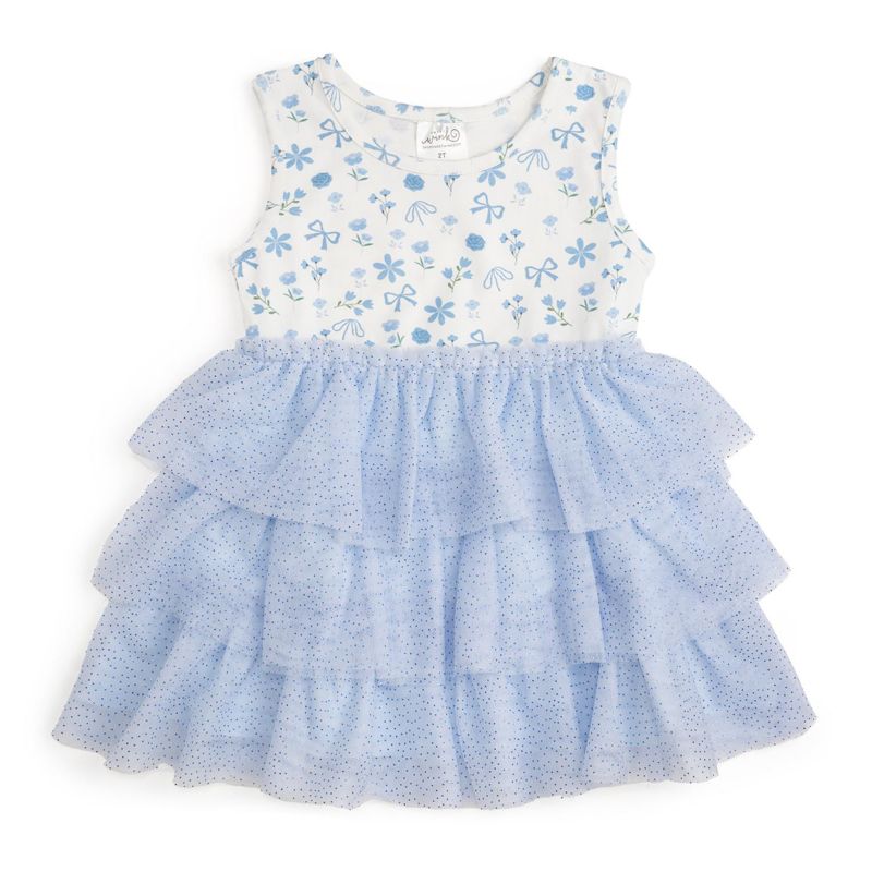 Baby Girls Sky Floral Tank Tutu Dress