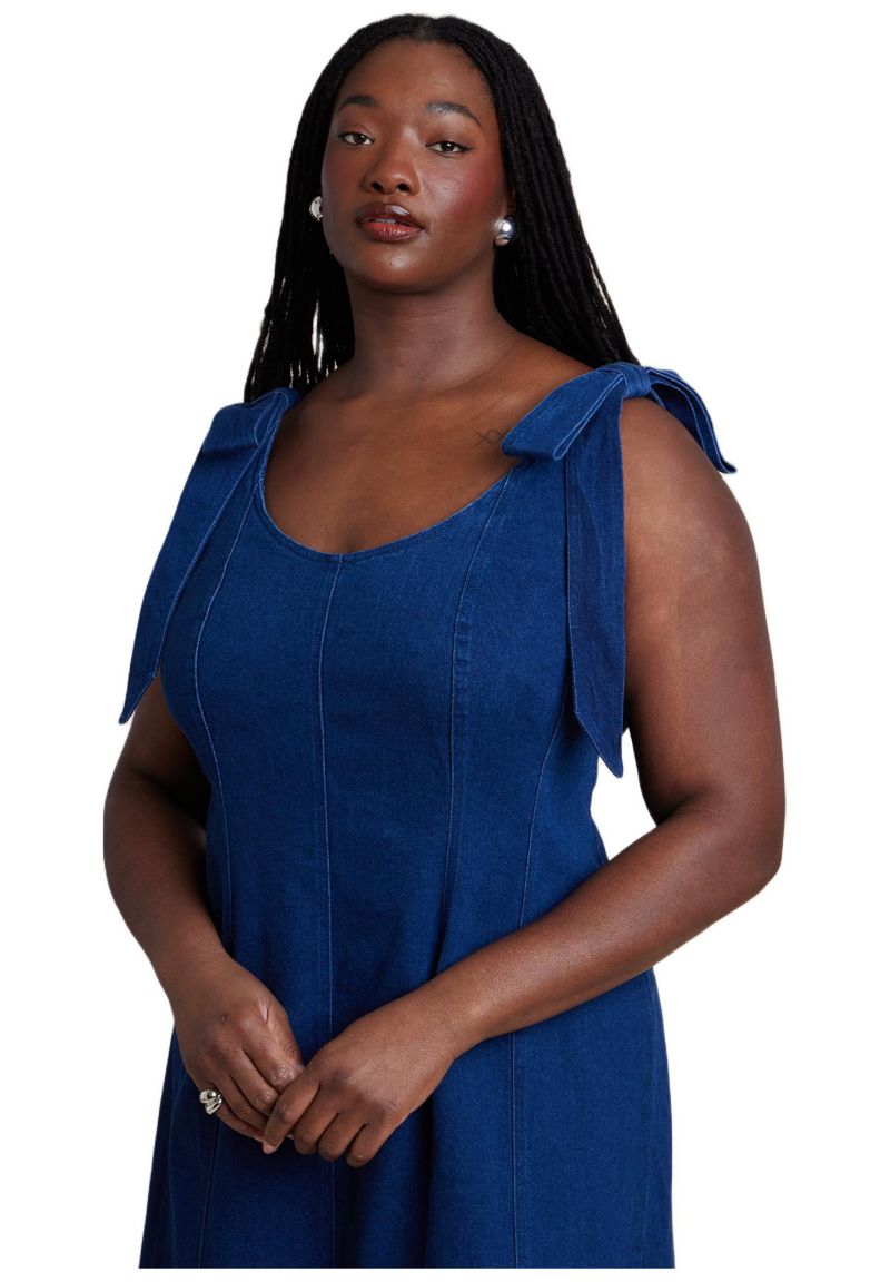 Women's Denim Trumpet Dress