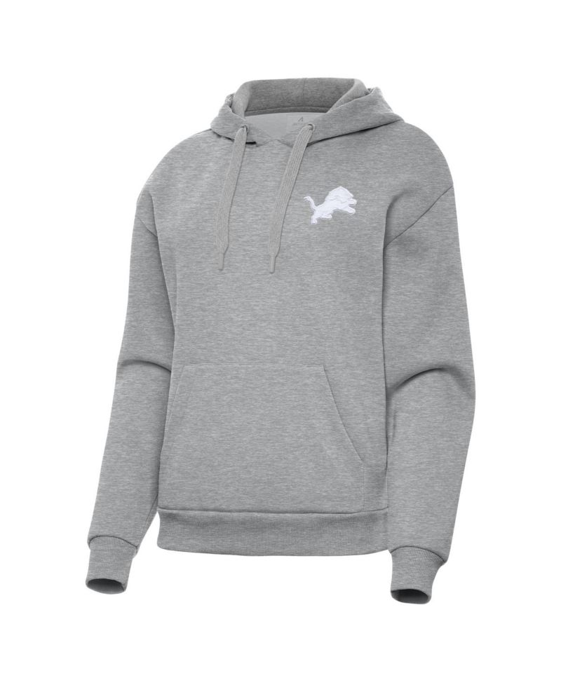 Women's Heather Gray Detroit Lions Victory Pullover Hoodie Sweatshirt