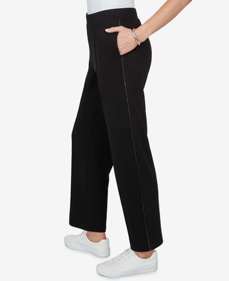 Petite Pull-On Elastic-Waist Cropped-Ankle Pants