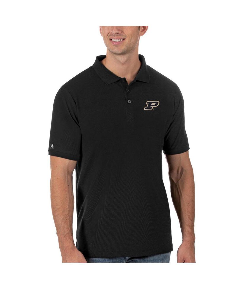 Men's Black Purdue Boilermakers Legacy Pique Polo