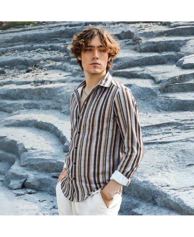Men's Multitrack-Striped Shirt