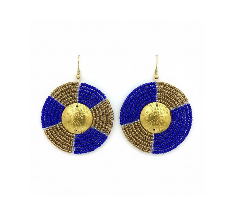 Sanaa African Beaded Earrings - Handcrafted Kenyan Statement Jewelry