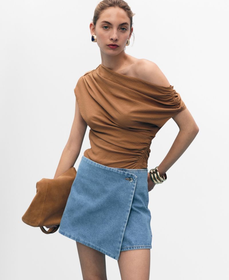 Women's Wrapped Denim Skort