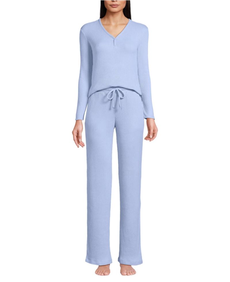 Women's Cozy 2 Piece Pajama Set - Long Sleeve Top and Pants