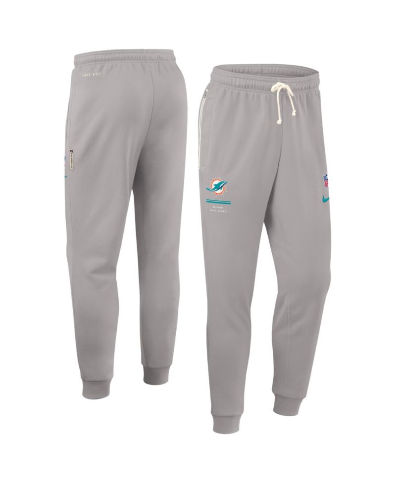 Men's Gray Miami Dolphins Sideline Standard Issue Dri-FIT Taper Pants