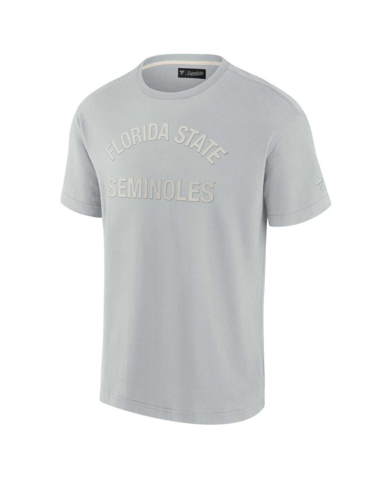 Men's and Women's Gray Florida State Seminoles Super Soft Short Sleeve T-shirt