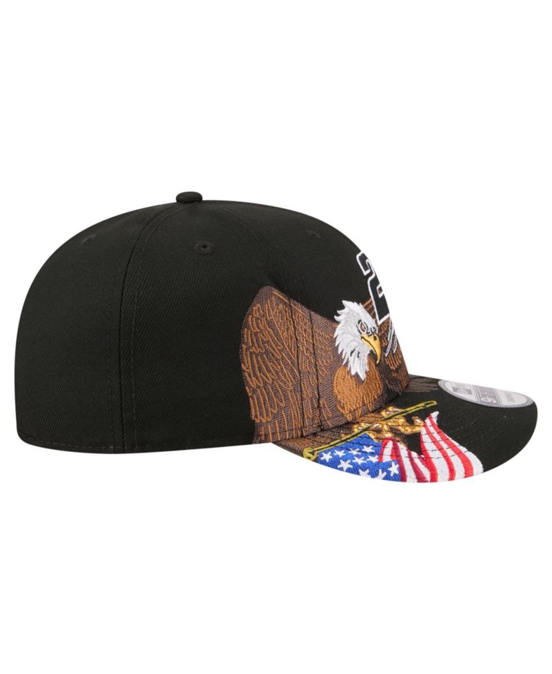 Men's Black Joey Logano Patriotic Eagle & Flag A-Frame 9FIFTY Snapback Hat