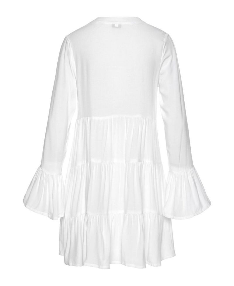 Women's Viscose Flowy Flared-Sleeve Lightweight Dress