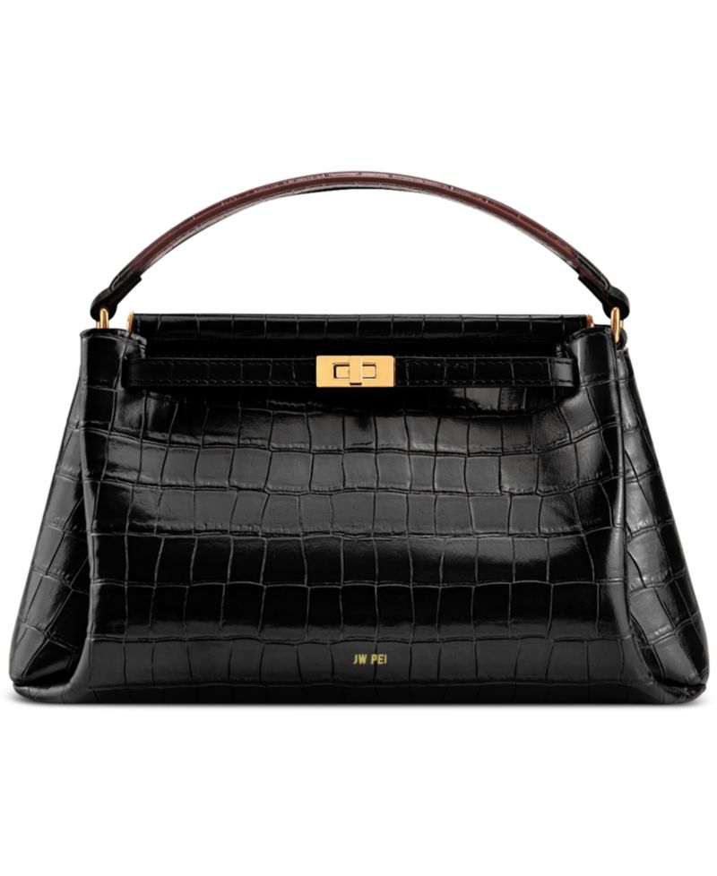 Carmen Embossed Pattern Small Top Handle Satchel Handbag