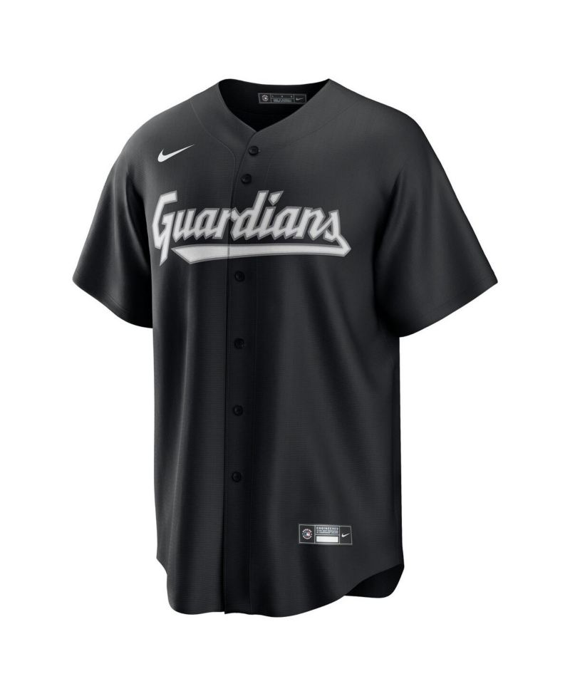 Men's Black Cleveland Guardians Lights Out Replica Jersey