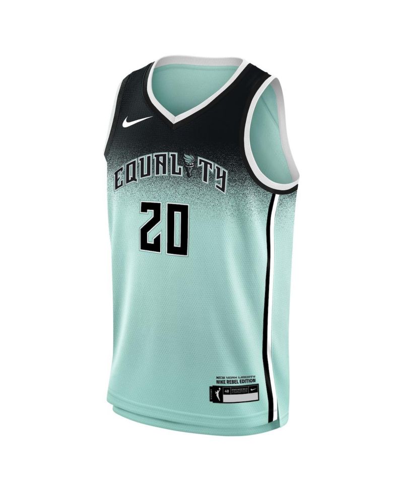 Big Boys and Girls Sabrina Ionescu Mint New York Liberty 2023 Rebel Edition Victory Player Jersey