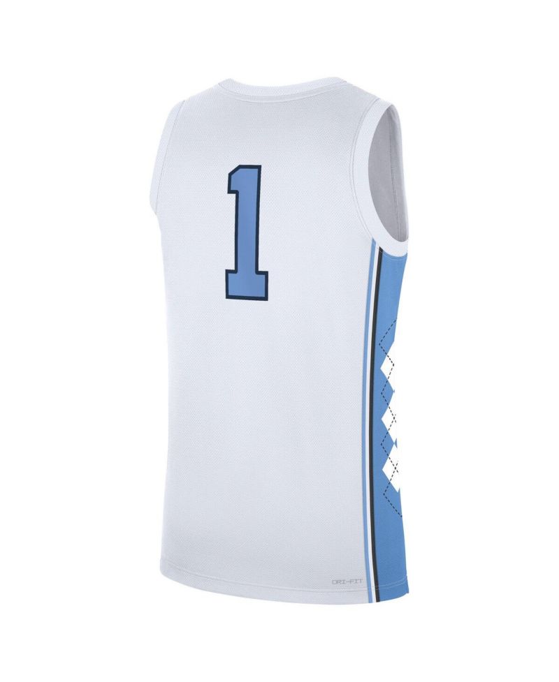 Men's White North Carolina Tar Heels Home Replica Basketball Jersey