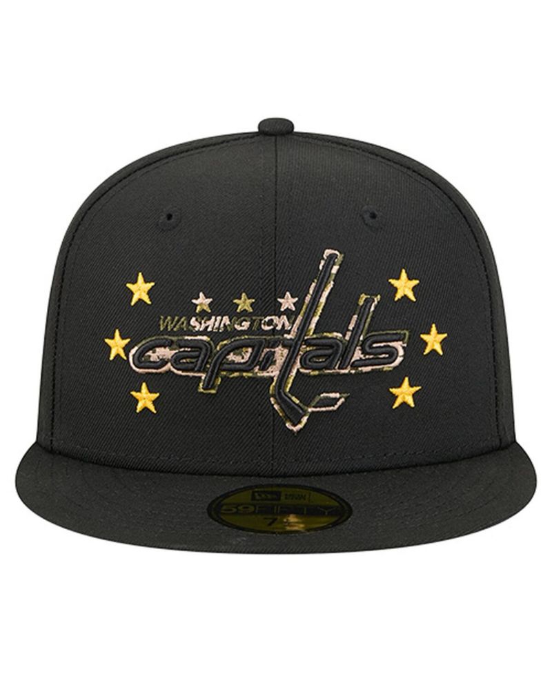 Men's Black Washington Capitals Military Appreciation Digital Camo Stars 59FIFTY Fitted Hat