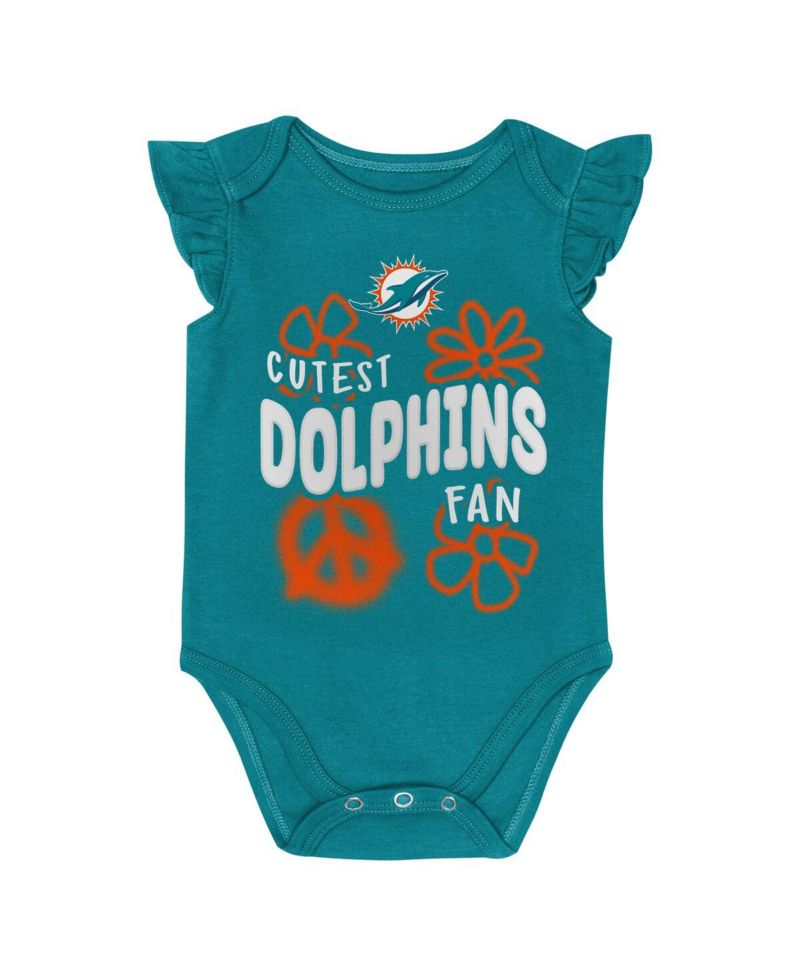 Baby Girls 2-Piece Miami Dolphins The Sunshine Bodysuit Set