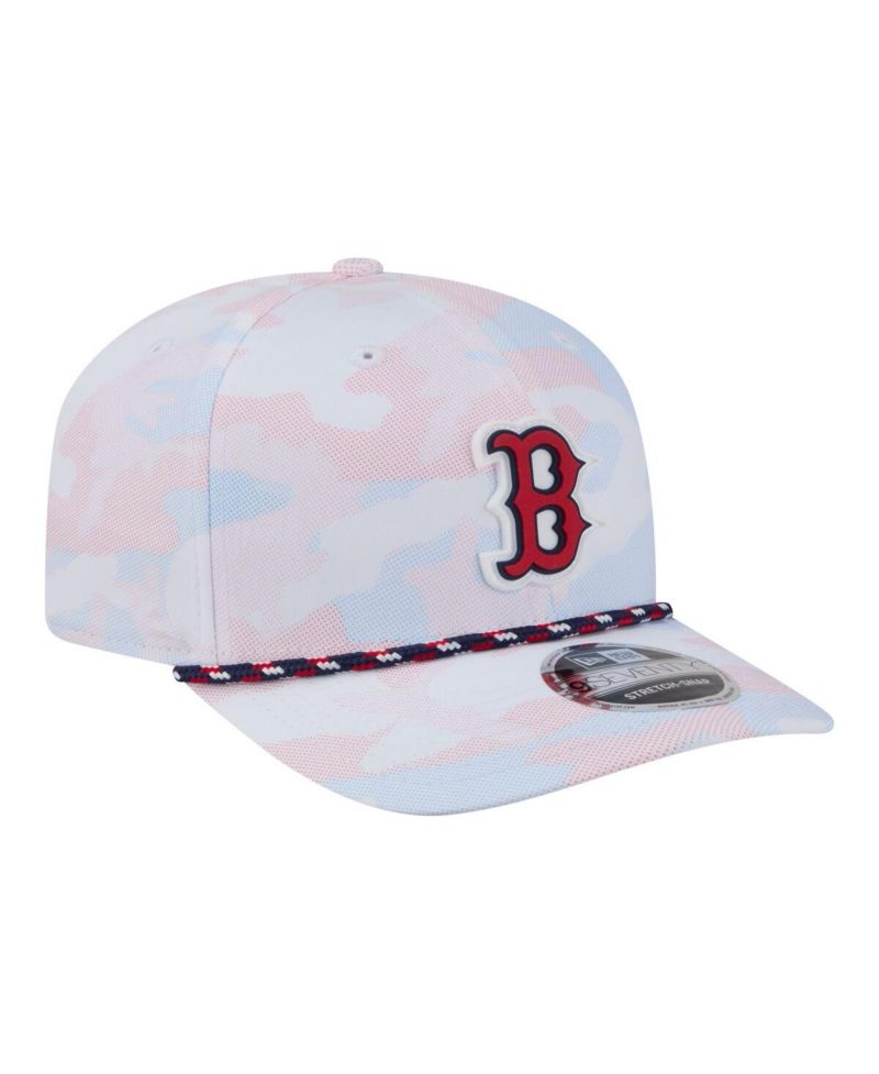 Men's White Boston Red Sox Camo Rope 9SEVENTY Adjustable Hat