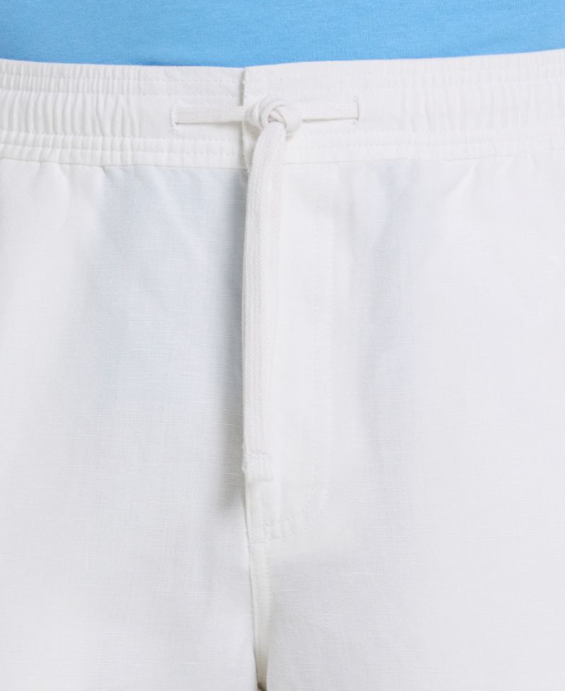 Men's 8" Drawstring Linen Cargo Shorts