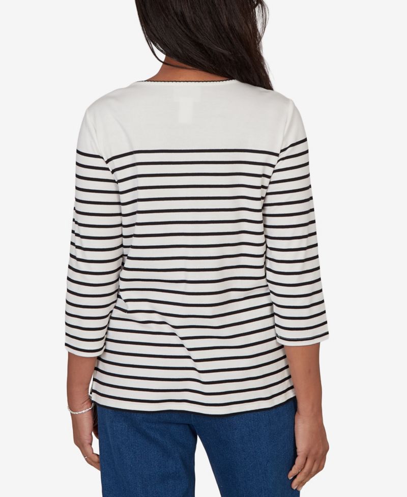 Petite Sunflower Stripe Knit Top