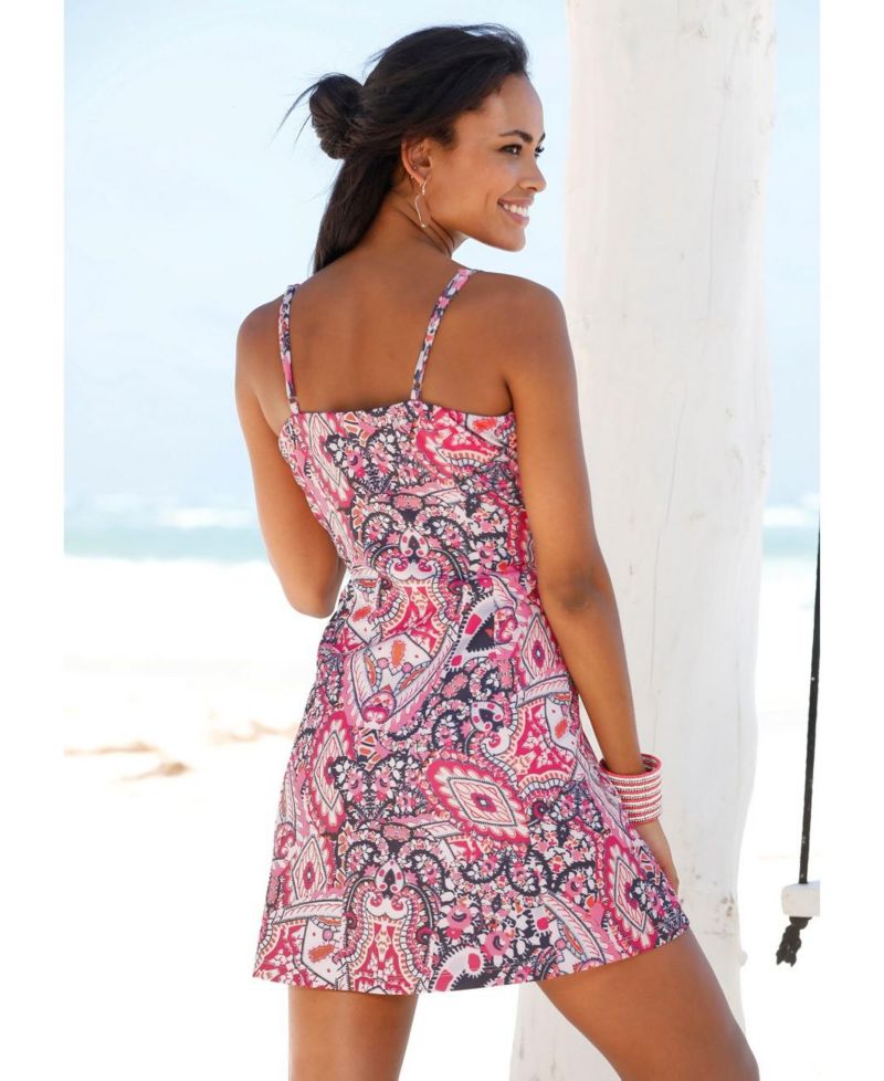 Women's Printed Sundress A-Line Short Dress