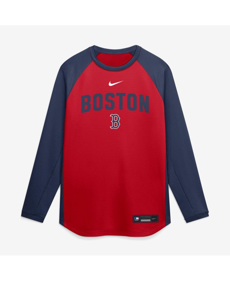 Men's Red Boston Red Sox Authentic Collection Raglan Dri-FIT Sweatshirt