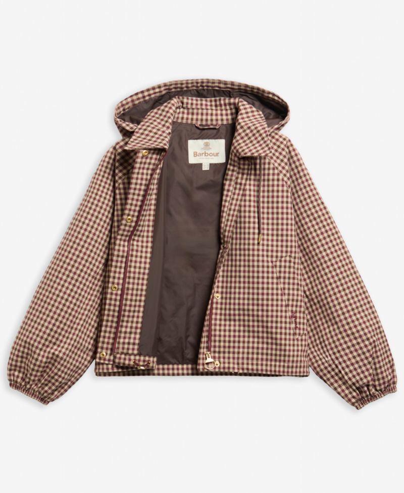 Women's Audrey Gingham Hooded Raincoat