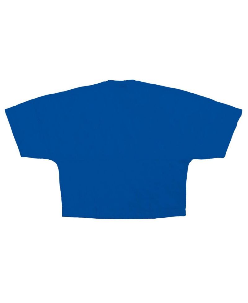 Women's Royal Chicago Cubs Skyline Cropped T-Shirt