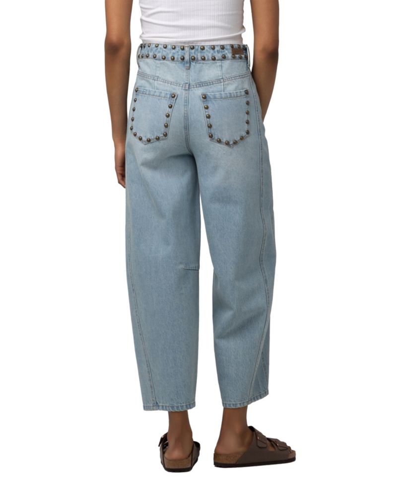 Women's Franklin High-Waisted Studded Light Rinse Denim Jeans
