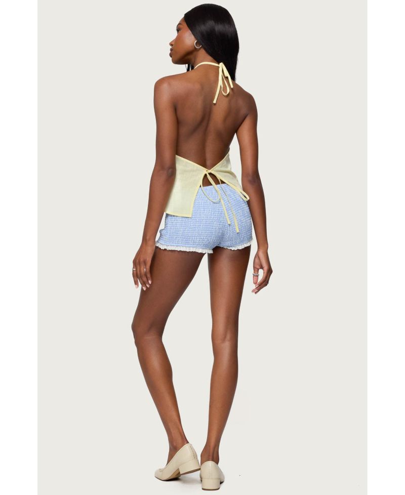 Women's Oliviana Linen Look Halter Top
