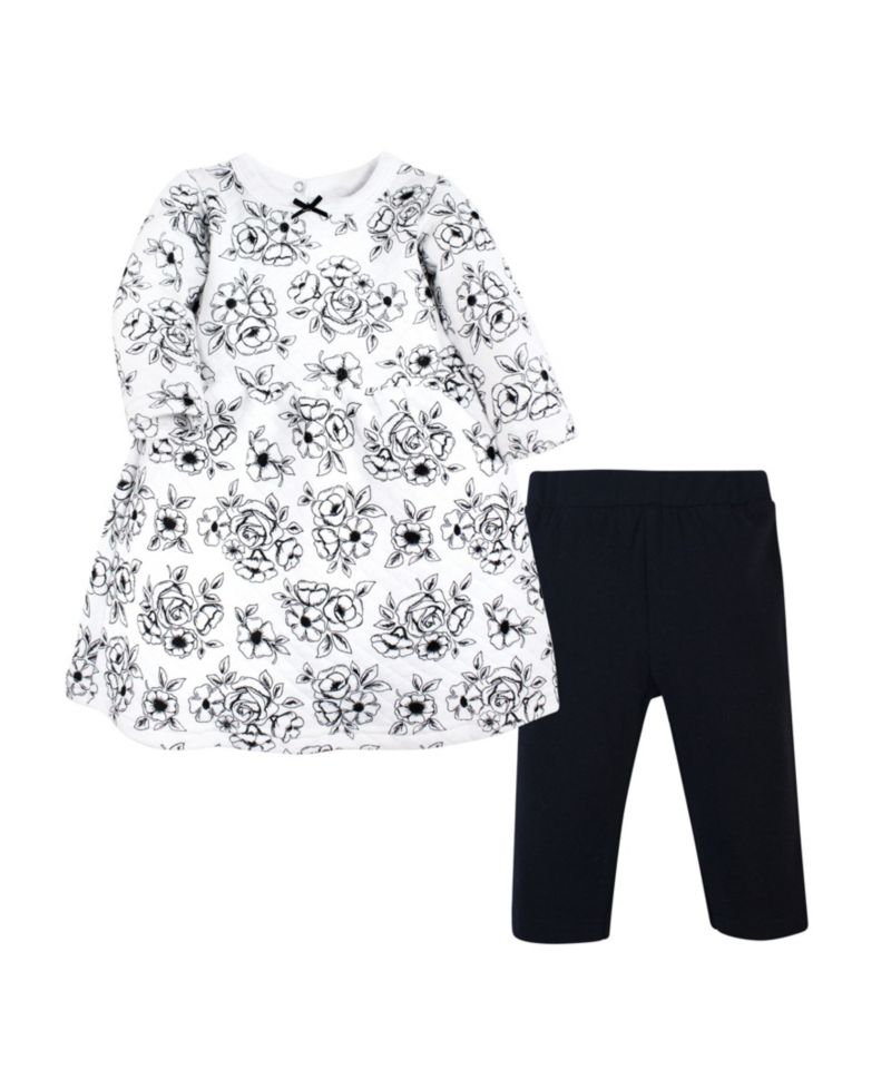 Baby Girls Hudson Quilted Cotton Dress and Leggings
