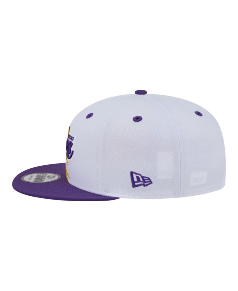 White/Purple Los Angeles Lakers Swept 9FIFTY Snapback Hat