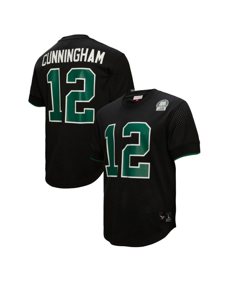Men's Randall Cunningham Black Philadelphia Eagles Retired Player Name & Number Mesh Top