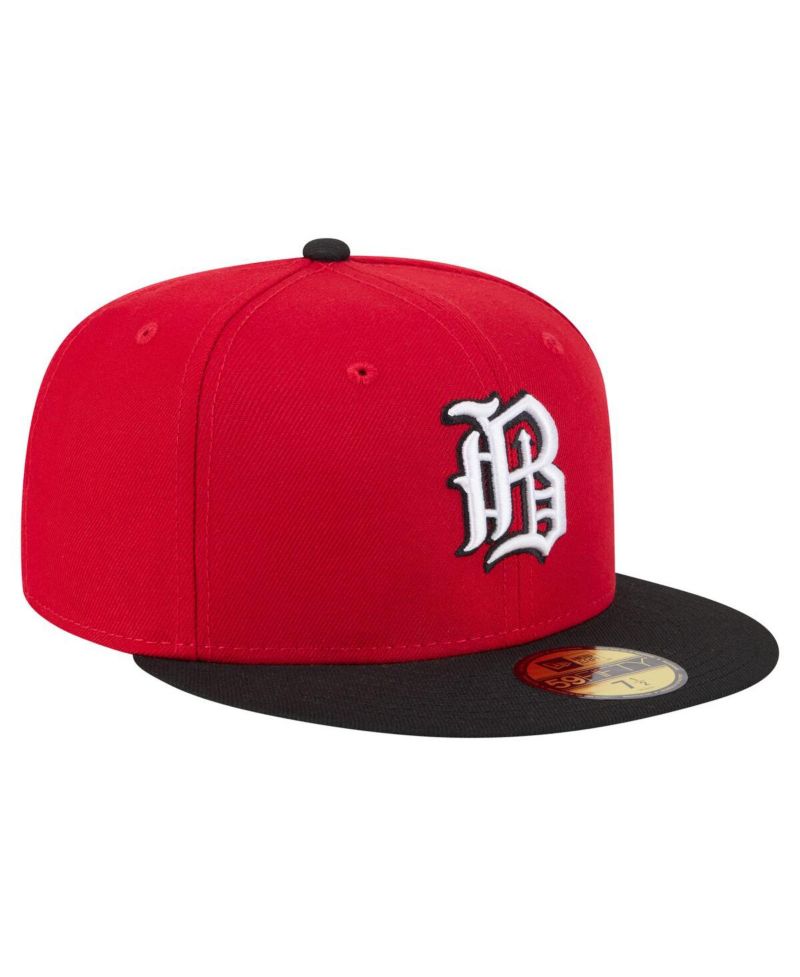 Men's Red/Black Birmingham Barons Authentic Collection 59FIFTY Fitted Hat