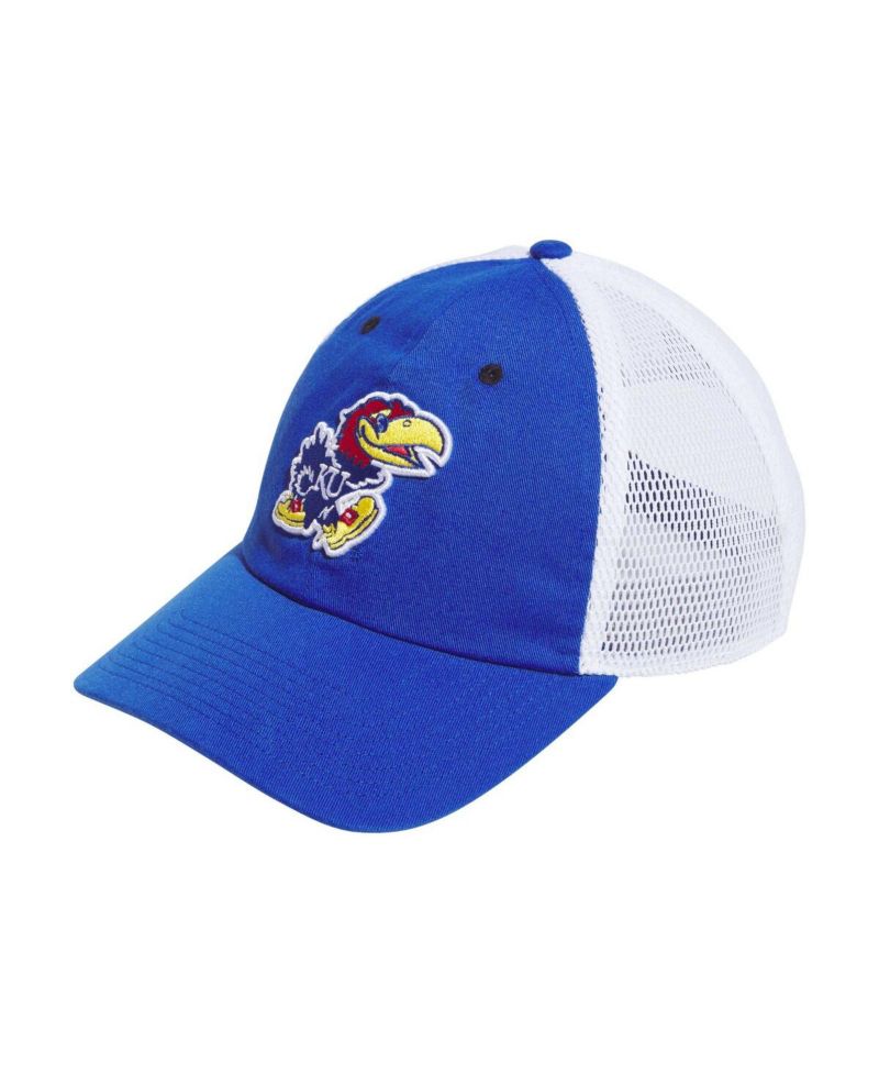 Men's Royal Kansas Jayhawks Mascot Slouch Trucker Adjustable Hat