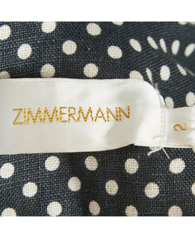 Women's Polka Dots Linen Painted Heart Cascade Top