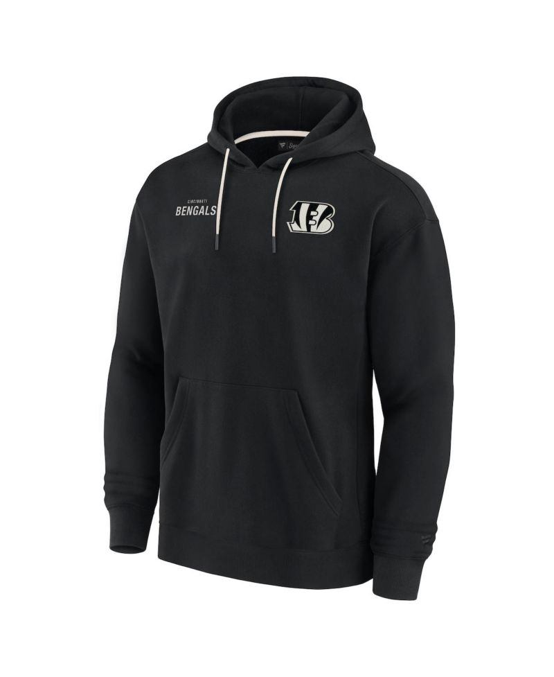 Men's and Women's Black Cincinnati Bengals Super Soft Fleece Pullover Hoodie