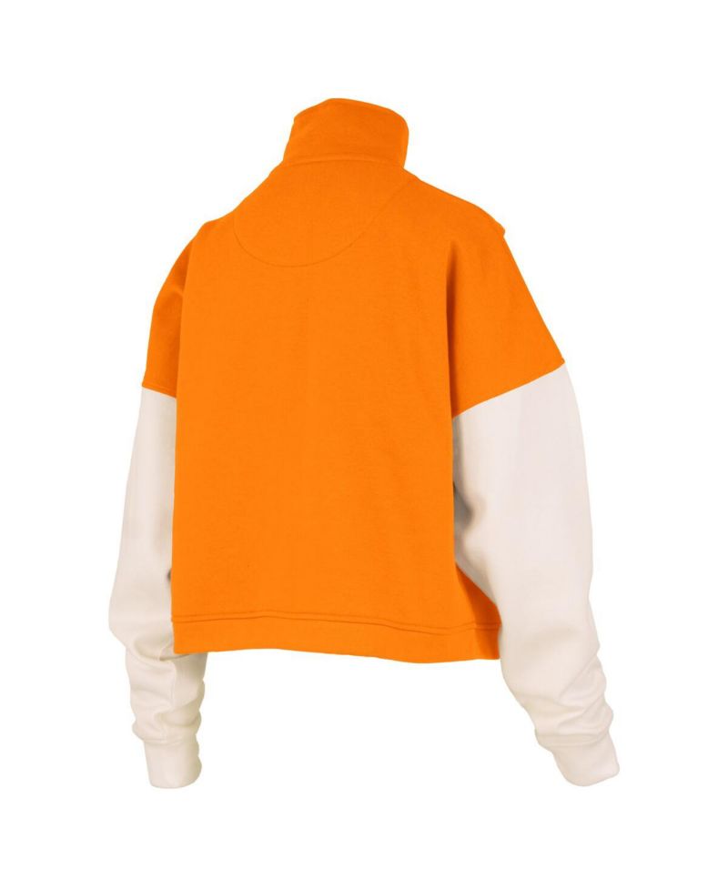 Women's Tennessee Orange Tennessee Volunteers Ferrara Color Block Quarter-Zip Sweatshirt