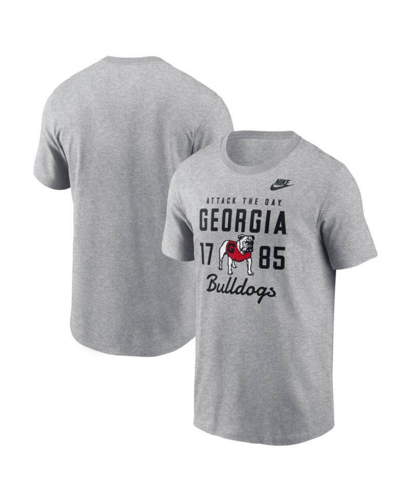 Men's Gray Georgia Bulldogs Legacy Stacked Established T-Shirt
