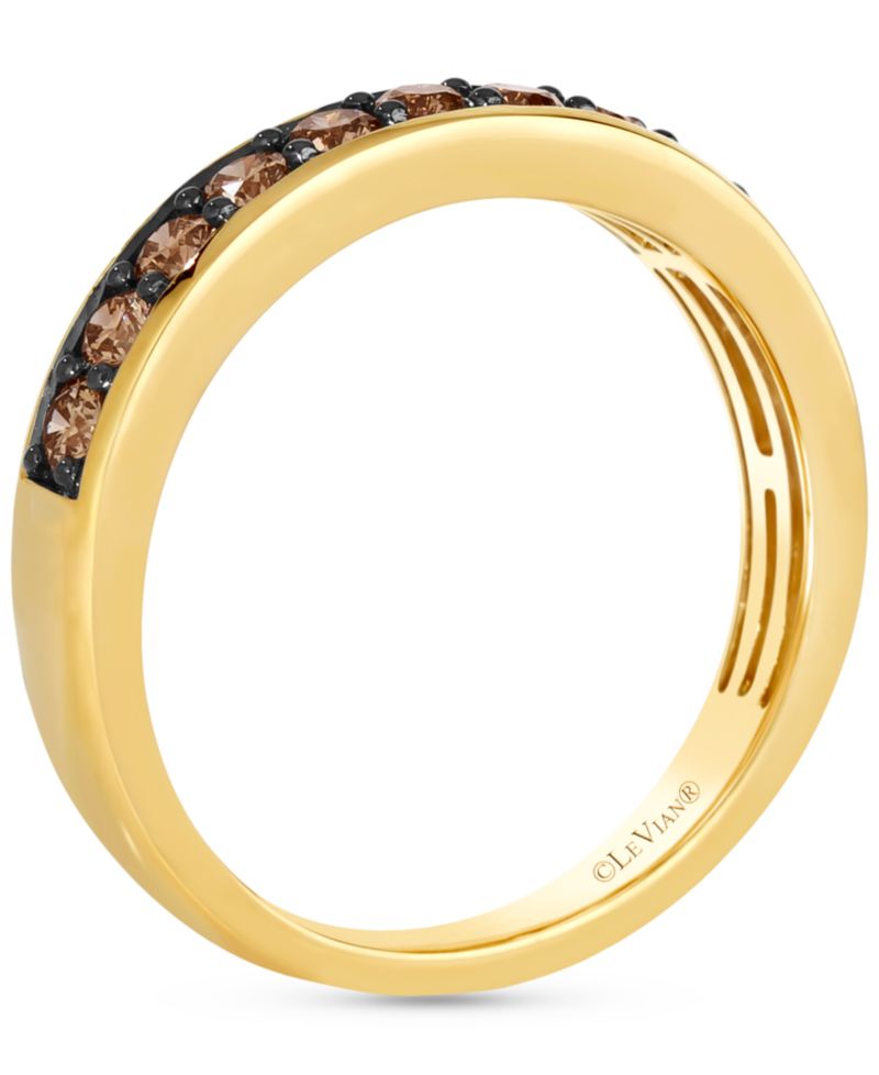 Chocolatier® Men's Chocolate Diamond Band (7/8 ct. t.w.) in 14k Gold