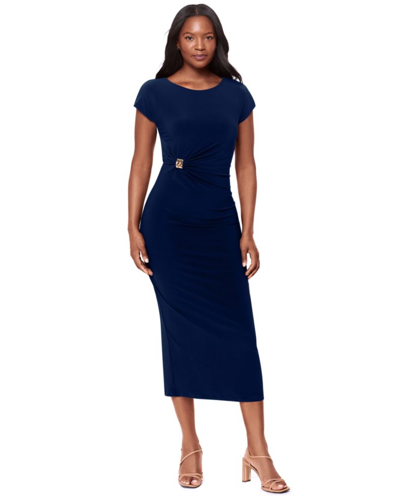 Women's Pull-On Round Neck Shaping Dress