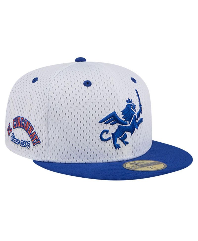 Men's Gray FC Cincinnati Throwback Mesh 59FIFTY Fitted Hat