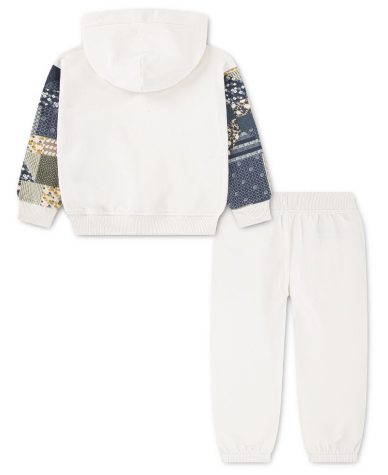abercrombie Boys' 2T-5T Essentials Patchwork Hoodie and Pants, 2-Piece Set
