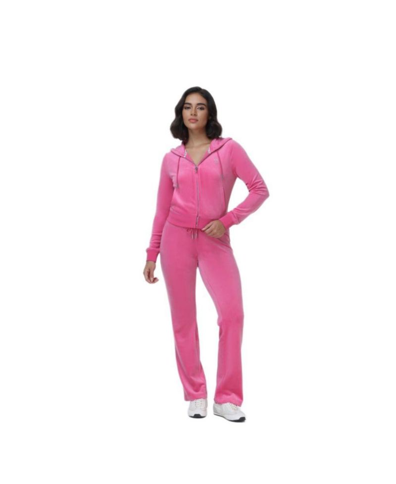 Women's Luxe Velour Juicy Hoodie With Double Bling