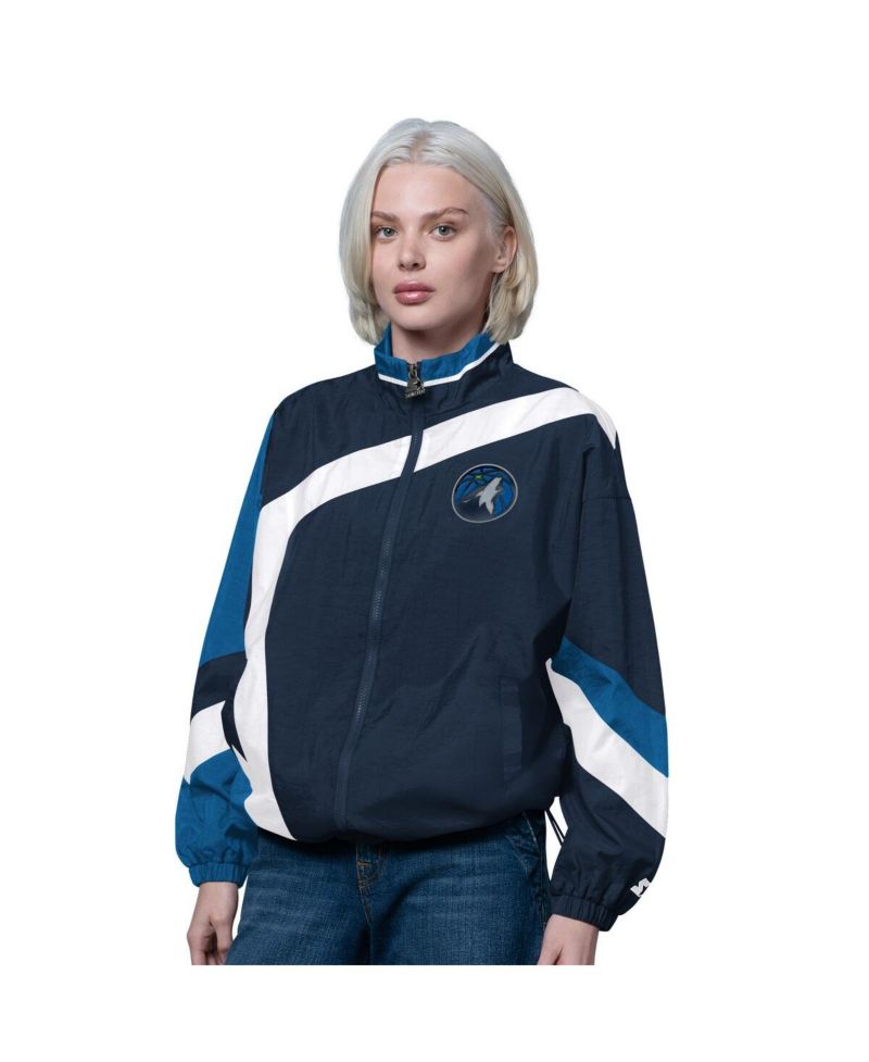 Women's Navy/Blue Minnesota Timberwolves 1st Quarter Full-Zip Jacket