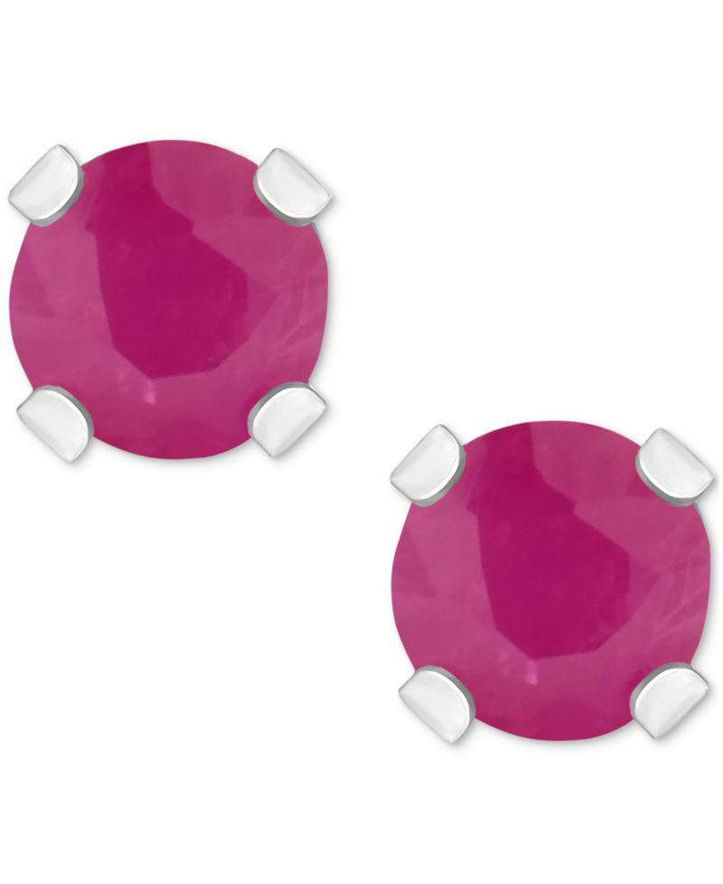 Aquamarine (1/5 ct. t.w.) Solitaire Stud Earrings in 14k Gold (Also in Sapphire, Emerald & Ruby)