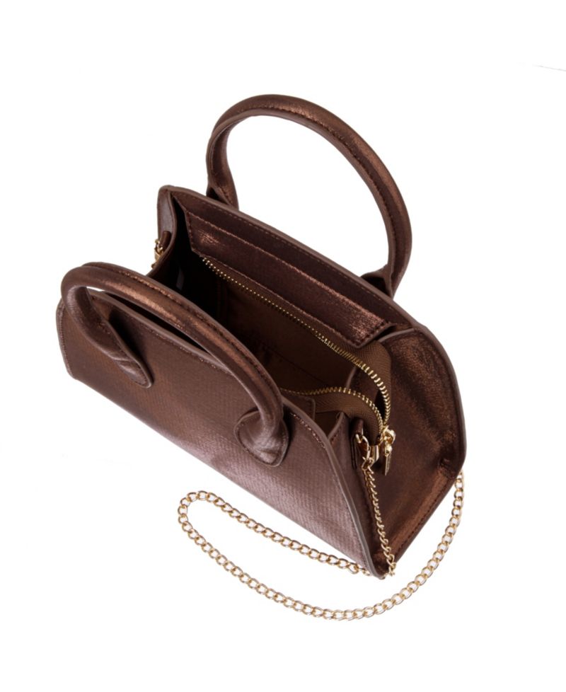 Ainsley Metallic Small Bowling Shoulder Handbag