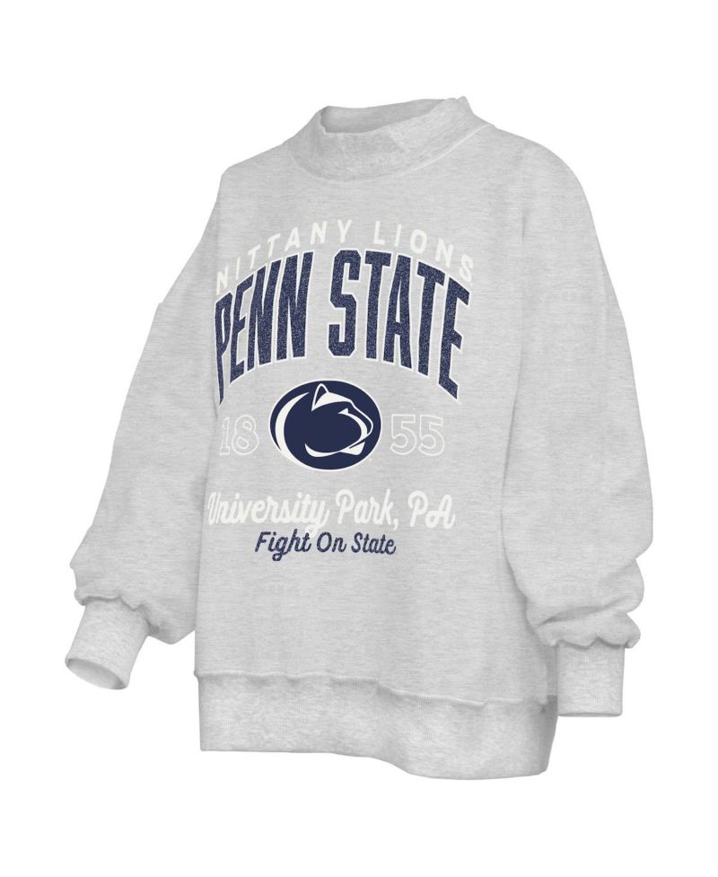Women's Heather Gray Penn State Nittany Lions Reversible Sweatshirt