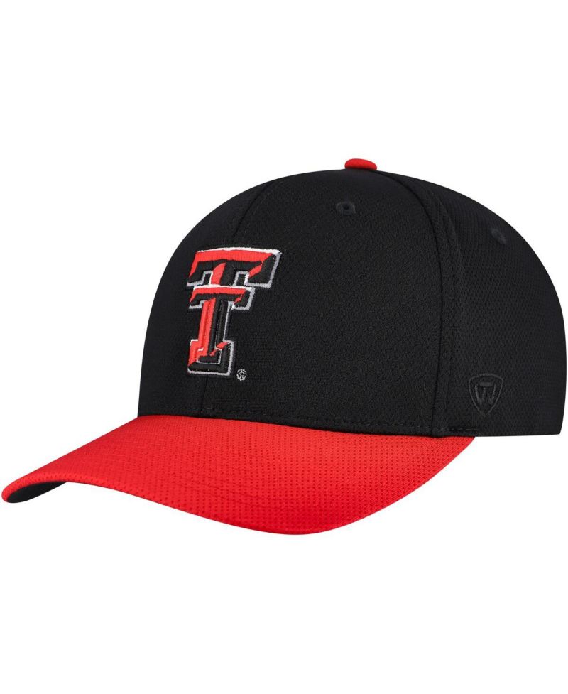 Men's Black/Red Texas Tech Red Raiders Reflex Two-Tone Flex Hat