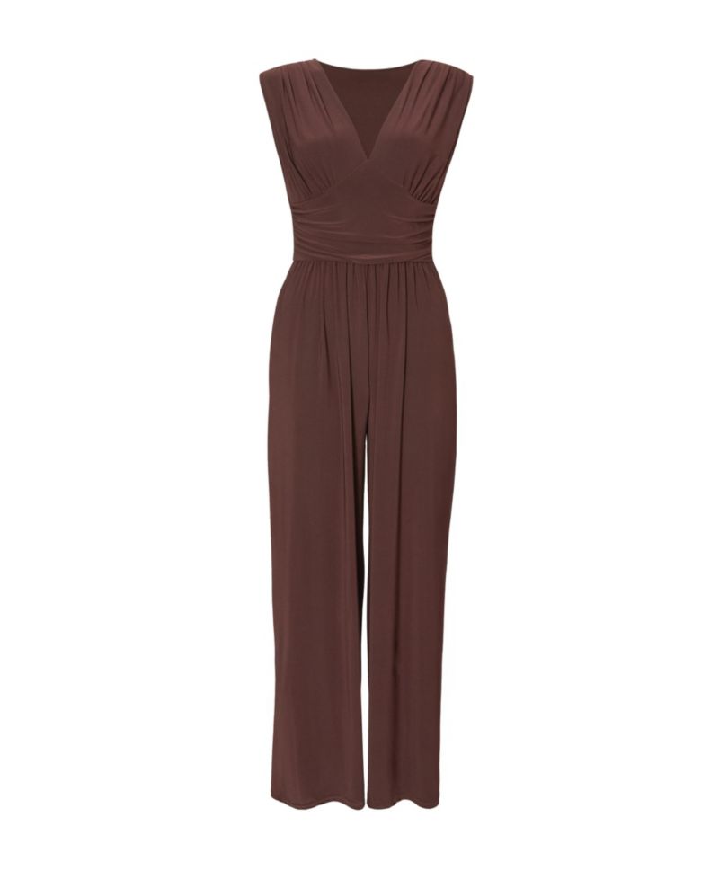 Women's ITY V-Neck Ruched Detail Jumpsuit